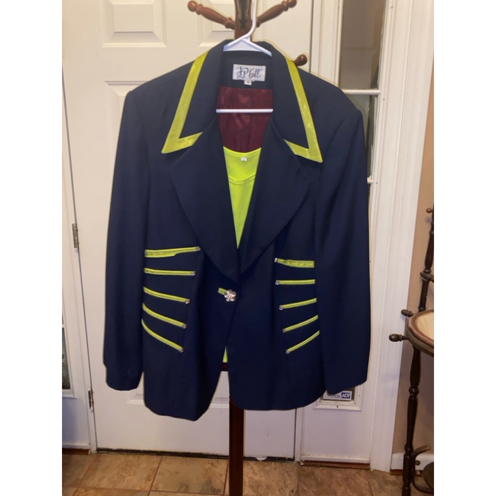Women's J.P. Fall Blazer Size 18 Blue, green